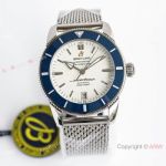 G Factory Swiss Breitling Superocean Heritage II 42 GF Cal.B20 Fake Watch Blue Ceramic Mesh Strap